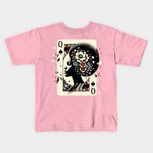 Black Queen Poker Tarot Card Pride History African American Kids T-Shirt